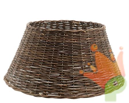 CESTA IN VIMINI COPRIBASE ALBERO D.57X28CM MARRONE