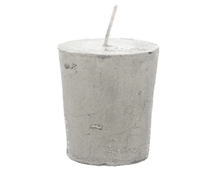 CANDELA RUSTICA ARGENTO METAL 4,3X4,7CM