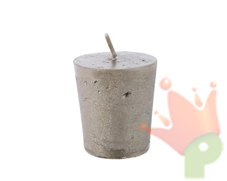 CANDELA RUSTICA TORTORA METAL 4,3X4,7CM