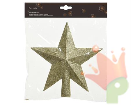 PUNTALE STELLA ORO GLITTER 19CM
