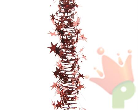 GHIRLANDA SPIRALE ROSSA CON STELLINE 7,5 MT