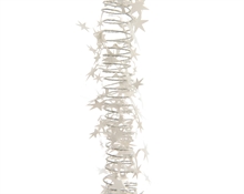 GHIRLANDA PENDENTE SPIRALE BIANCA CON STELLINE 7.5 MT