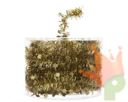 GHIRLANDA CON STELLE 35MMX7MT ORO