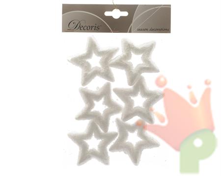 PENDENTE STELLA APERTA BIANCA DIAMETRO 7 CM 6 PZ