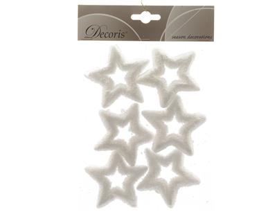 PENDENTE STELLA APERTA BIANCA DIAMETRO 7 CM 6 PZ