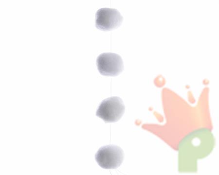 GHIRLANDA PALLINE DI NEVE 180 CM
