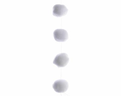 GHIRLANDA PALLINE DI NEVE 180 CM