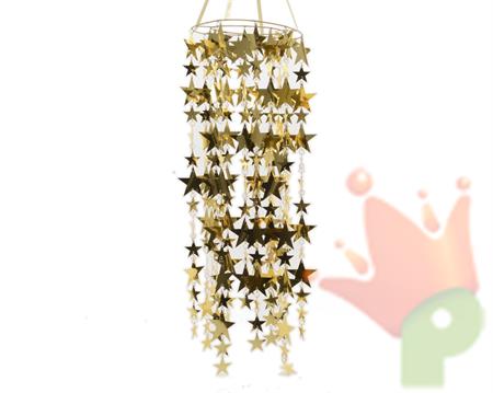 plastic hanger with stars PENDENTE 30X90 ORO