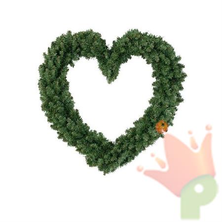 GHIRLANDA NATALIZIA FUORIPORTA FORMA CUORE 50CM