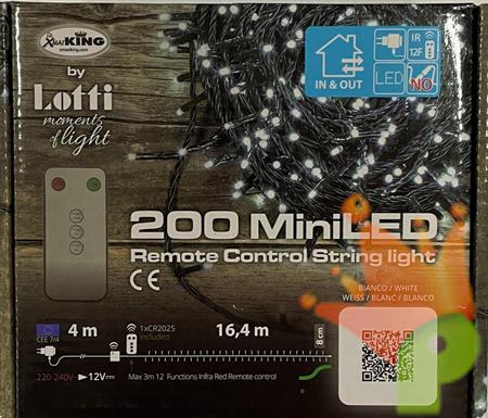 LUCI DI NATALE 200 MINILED BIANCO FREDDO