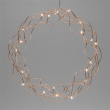 GHIRLANDA CORONA TELAIO FILO RAME 20MICROLED CLASSIC 1.5MM LUCE