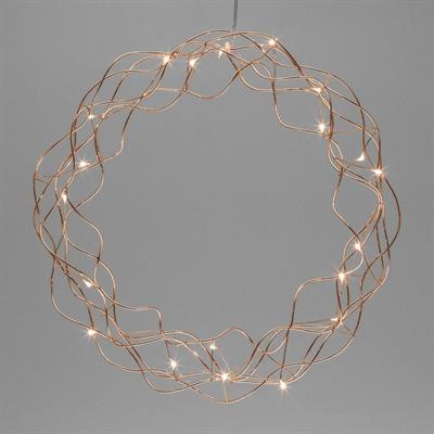 GHIRLANDA CORONA TELAIO FILO RAME 20MICROLED CLASSIC 1.5MM LUCE