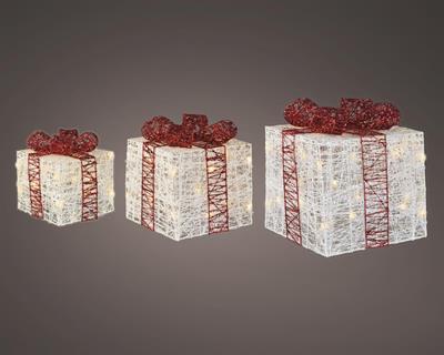 PACCO REGALO CON LED LUCE CALDA 3 MISURE ASSORTITE
