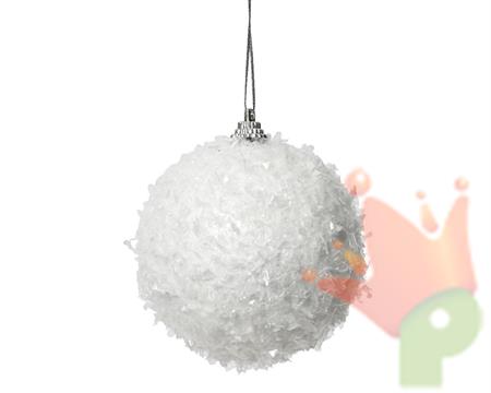 PALLINA DI NATALE IN FOAM INNEVATA 8 CM