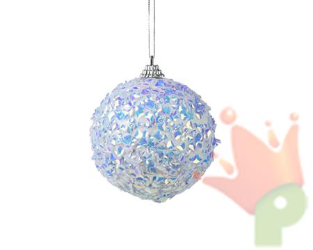 PALLINA DI NATALE IN FOAM IRIDESCENTI 8 CM