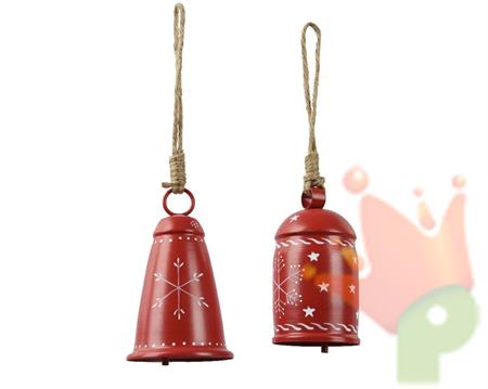 PENDENTE CAMPANA IN METALLO ROSSA 2 ASSORTITE