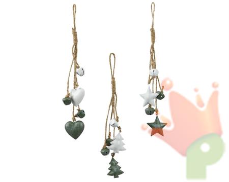 PENDENTE  ALBERO/STELLA/CUORE IN METALLO 3 ASS