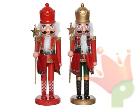 SOLDATINO SCHIACCIANOCI IN PLASTICA ROSSO H.28 CM 2 ASS