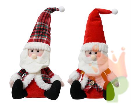 BABBO NATALE FERMAPORTA IN POLIESTERE H.14X13X19CM 1 PZ ASS.