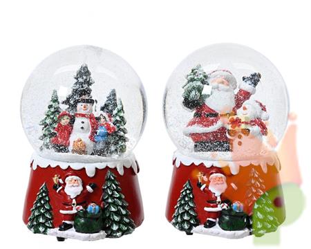 CARILLON PALLA DI NEVE FIGURE NATALIZIE 10 CM 1 PZ ASSORTITO
