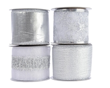 NASTRO ARGENTO DECORATO IN POLYESTERE 2,70M