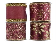 NASTRO BORDEAUX-ORO 6,3X270 CM
