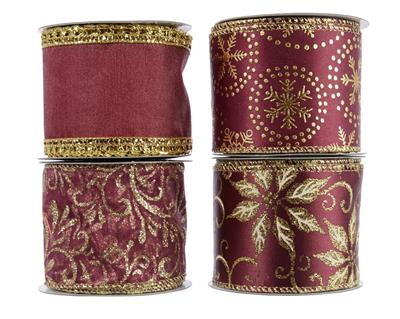 NASTRO BORDEAUX-ORO 6,3X270 CM