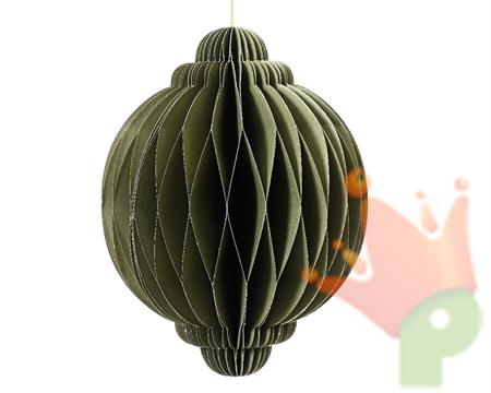 PENDENTE PALLINA IN CARTA NIDO D'APE VERDE H.15X11,5 CM