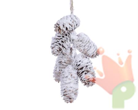 PENDENTE PIGNE INNEVATE 5,5X11XH18 CM