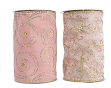 NASTRO DECORATO ROSA CIPRIA 12,8X270CM