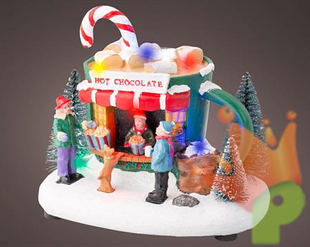 VILLAGGIO DI NATALE CIOCCOLATERIA CON LED