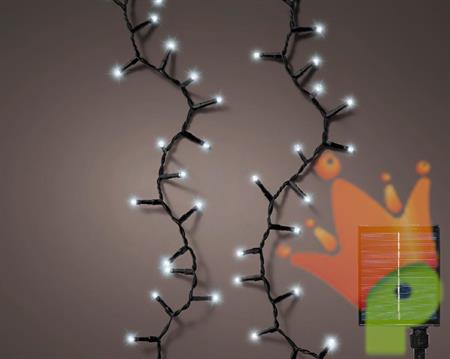 CATENA DI LUCI SOLARE CON PANNELLO 500 LED BIANCO FREDDO 11MT
