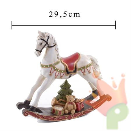 CAVALLO A DONDOLO IN RESINA 29,5 CM