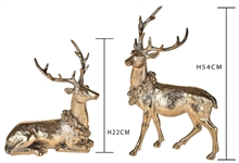 RENNA IN RESINA ORO H.22 CM