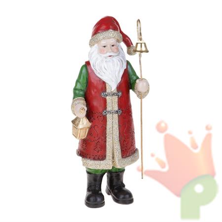 BABBO NATALE CON CAMPANELLA IN CERAMICA H.34,5 CM