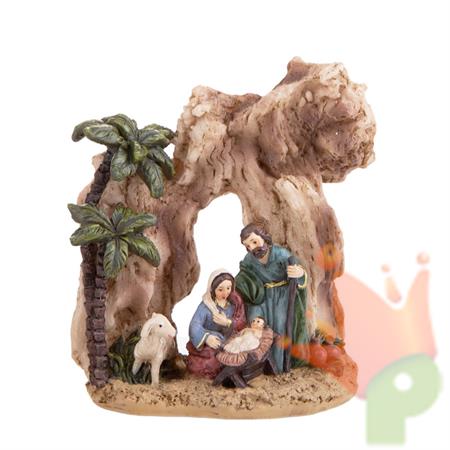 NATIVITA' IN GROTTA RESINA 10,4 CM