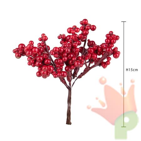 RAMETTO CON BACCHE ROSSE 15 CM