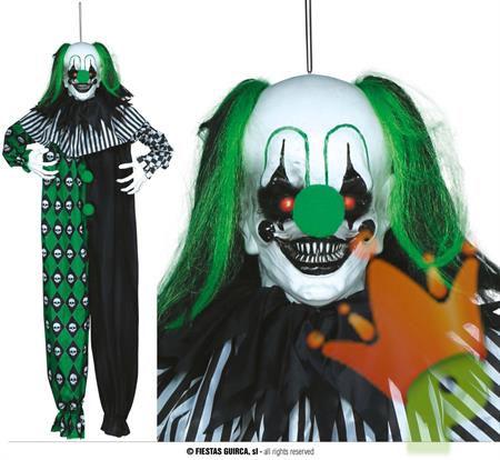 CLOWN VERDE CON LUCE SUONO E MOVIMENTO