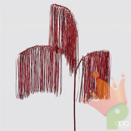 RAMO CON FRANGE ROSSE H.103 CM
