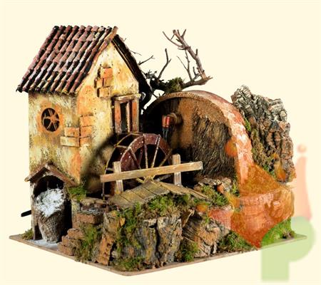 MULINO AD ACQUA CON POMPA 24X21X23 CM