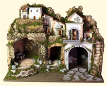 PRESEPE CON LUCI 60X34X44 CM