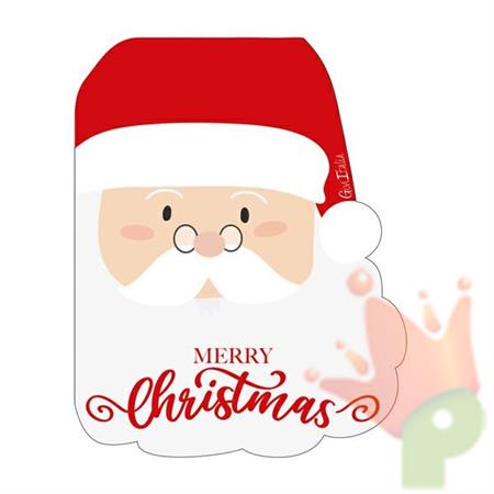 TOVAGLIOLI SAGOMATI BABO NATALE 33X33 16 PZ