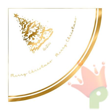 TOVAGLIOLI CON SMERLO MERRY CHRISTMAS TREE 33X33 16 PZ
