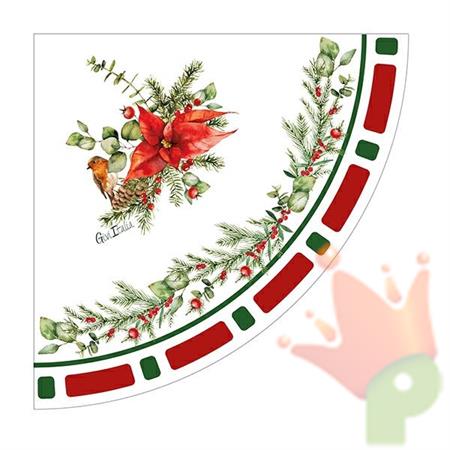TOVAGLIOLI CHRISTMAS EVE CON SMERLO 33X33 CM 16 PZ