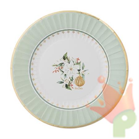 PIATTI NATALIZI NEIGE DE NOEL 27 CM 8 PZ