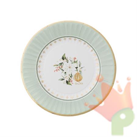 PIATTI NATALIZI NEIGE DE NOEL 21 CM 8 PZ