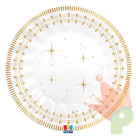 PIATTI NATALIZI SCHIACCIANOCI ORO 30 CM 6 PZ
