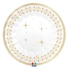 PIATTI NATALIZI SCHIACCIANOCI ORO 30 CM 6 PZ