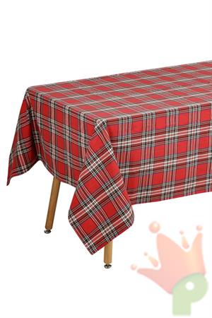 TOVAGLIA NATALIZIA TARTAN ROSSO 160X300 CM