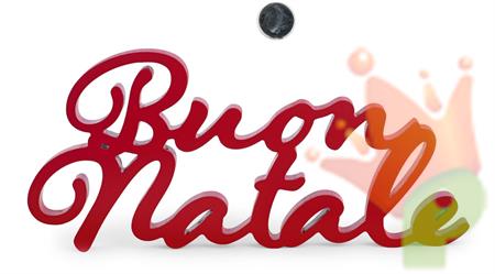SCRITTA BUON NATALE ROSSA 50XH.23 CM